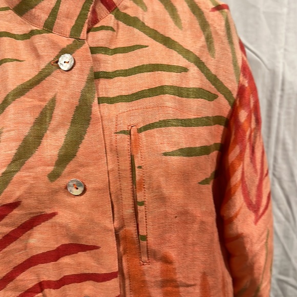 Kay Chapman vintage silk and linen top - size 0 - Picture 3 of 6